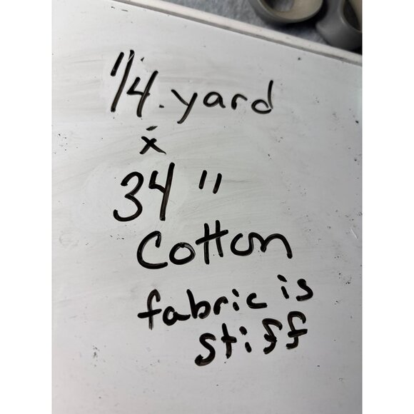 Three Cats Cotton Fabric 1/4 yard x 34" Blue Circular Dot Pattern Stiff Material - Picture 5 of 7